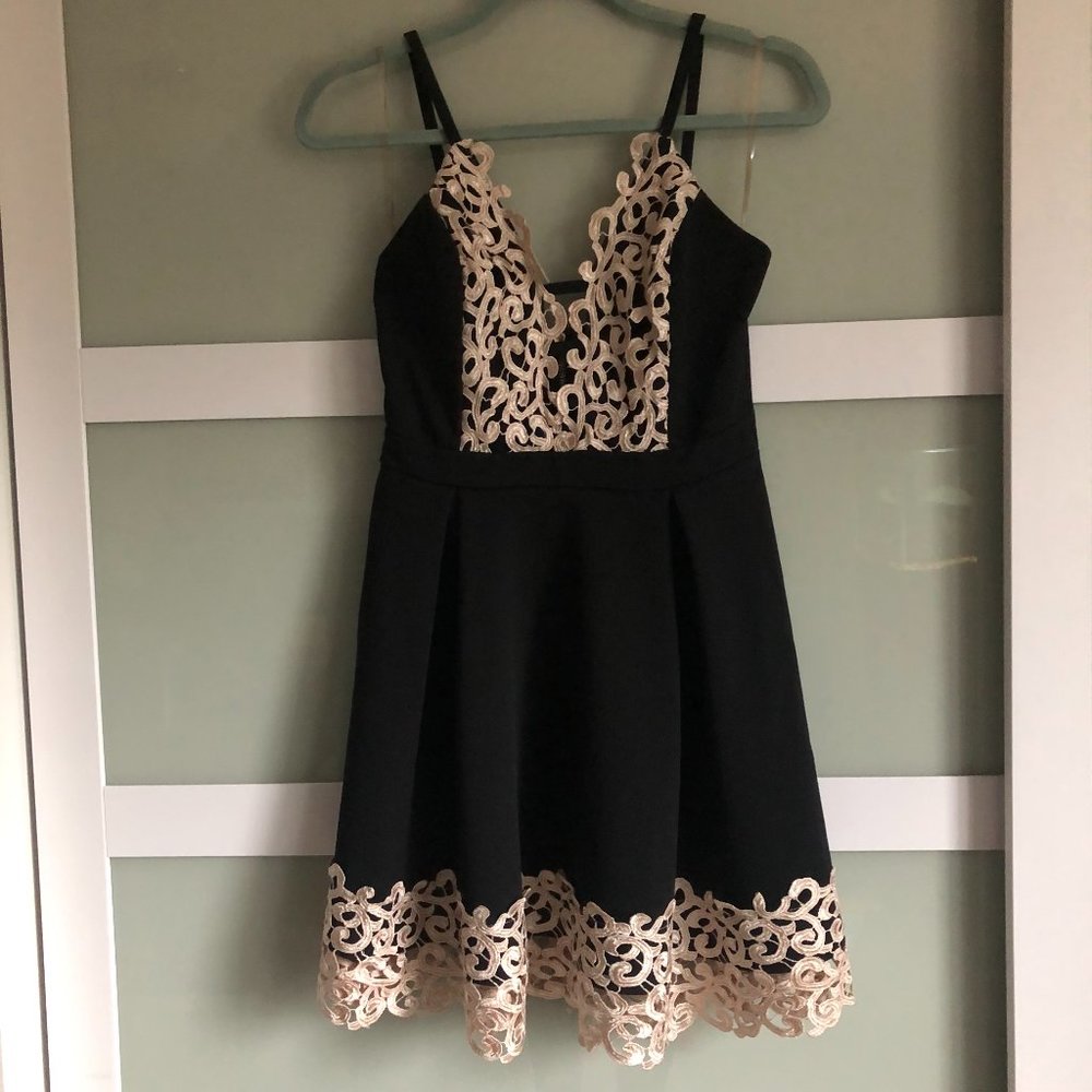 Semi-formal Little Black Dress with Lace
